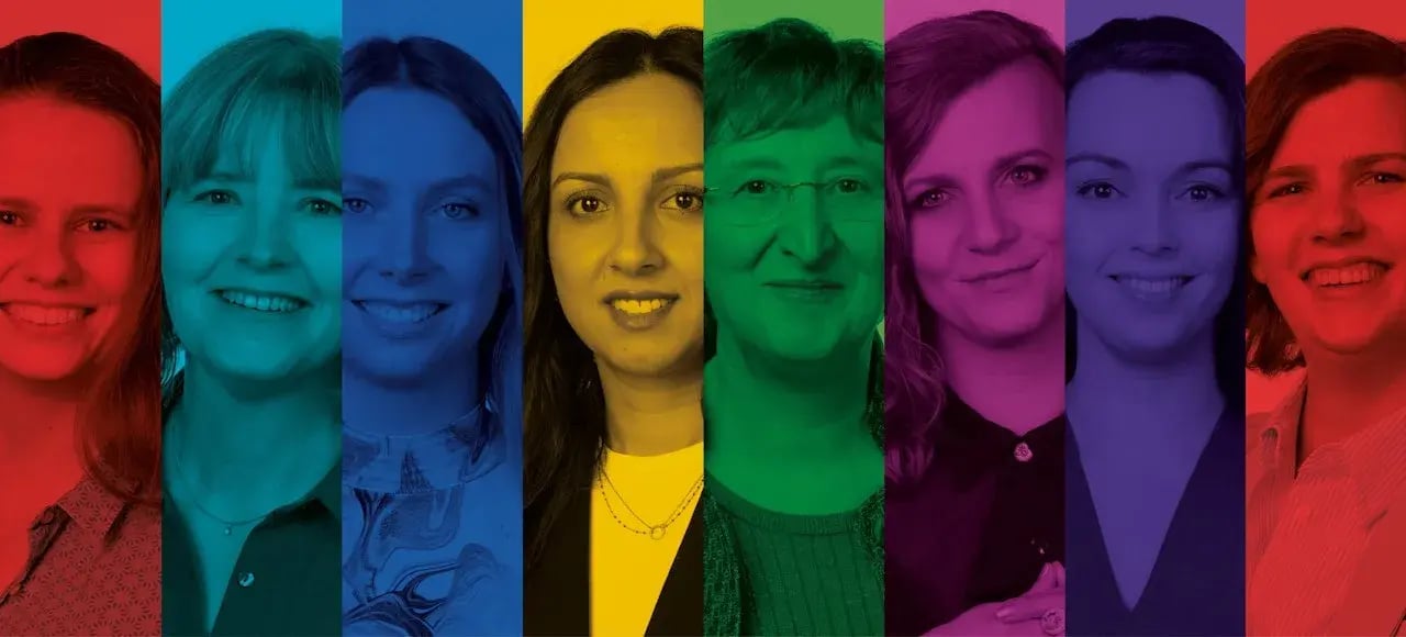 Poster van vrouwen in positie